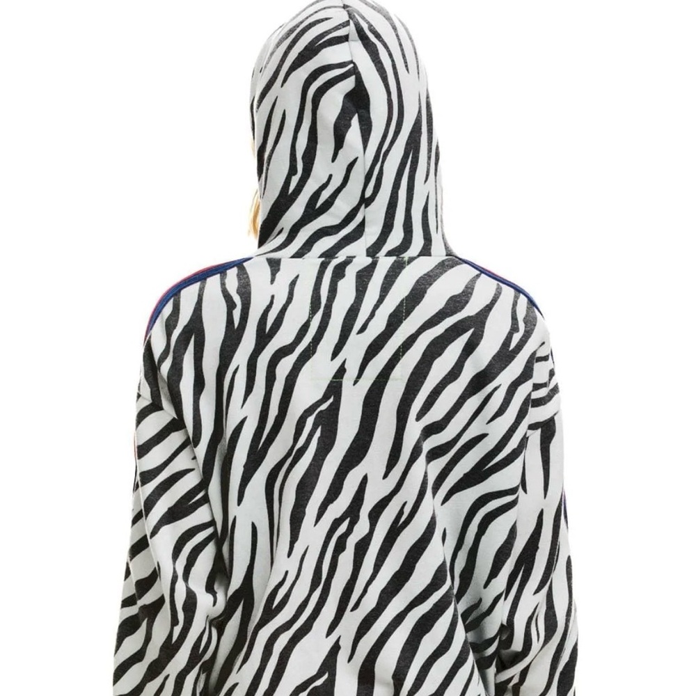 Aviator Nation relexed fit Zip-Up Hoodie with velvet stripes size M unisex (NWT) - Picture 6 of 9